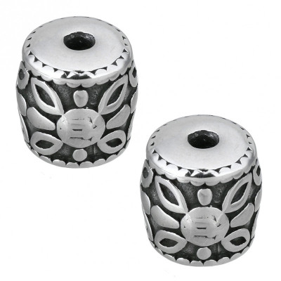 Bead rolling pin with surgical steel ornaments