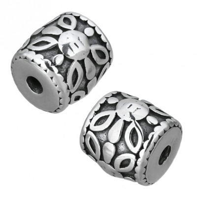 Bead rolling pin with surgical steel ornaments