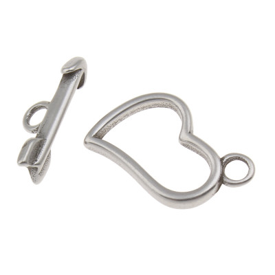 316 Stainless Steel Toggle Clasps Heart and Arrow
