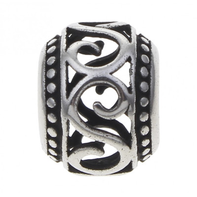 Bead cut grid, surgical steel