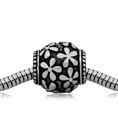 Flower bead, surgical steel