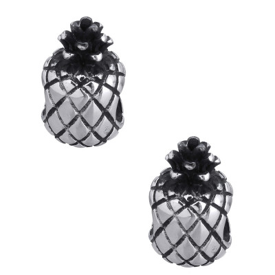 Surgical steel pineapple bead
