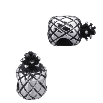 Surgical steel pineapple bead