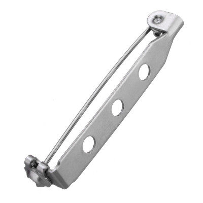 Stainless steel brooch findings 33 x 6.5mm