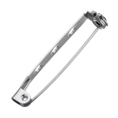 Stainless steel brooch findings 33 x 6.5mm