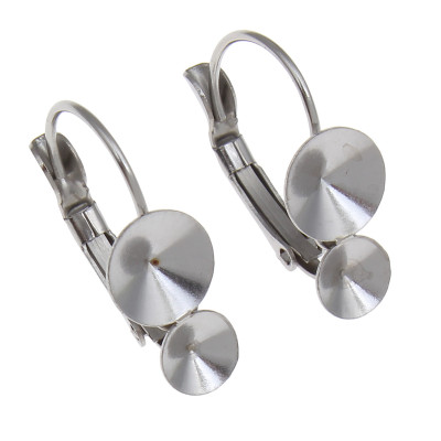 Lever Back earrings for rivoli stainless steel