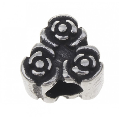 Large bead with surgical steel