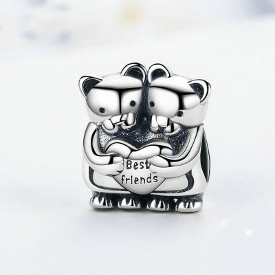 Bead AG 925/1000 with the inscription Friends