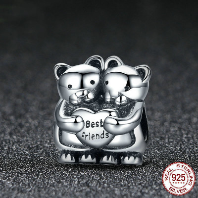 Bead AG 925/1000 with the inscription Friends