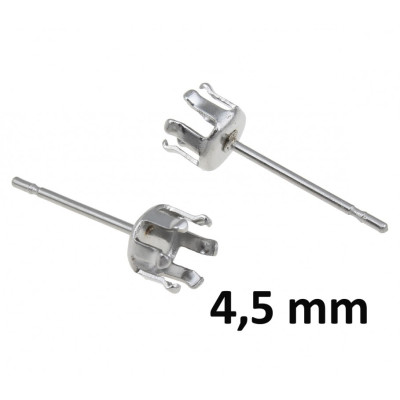 Surgical steel six-arm ears, size 4,5mm