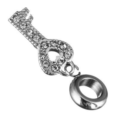 Surgical steel key ring pendant
