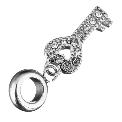Surgical steel key ring pendant