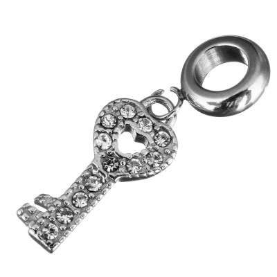 Surgical steel key ring pendant