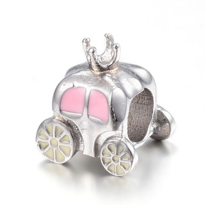 Surgical steel carriage bead in many colors