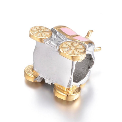 Surgical steel carriage bead in many colors