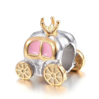 Surgical steel carriage bead in many colors