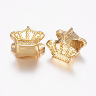 Bead royal crown of surgical steel