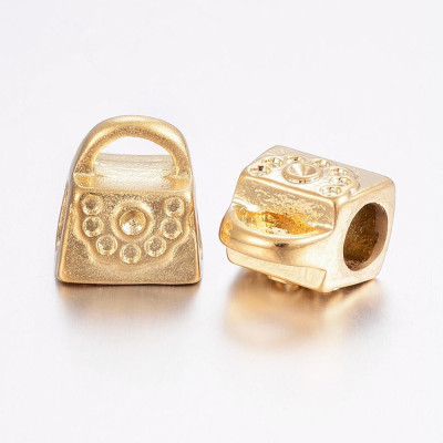 Bead purse in gilded galvanization of surgical steel