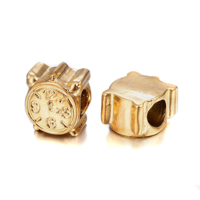 Bead alarm clock in surgical steel in two color variants