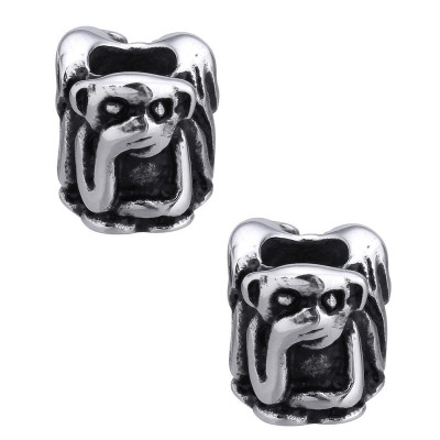 Large bead with surgical steel