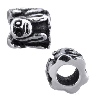 Large bead with surgical steel