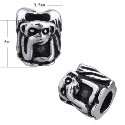 Large bead with surgical steel