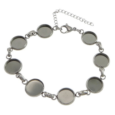 Surgical steel bracelet for mastics and resin