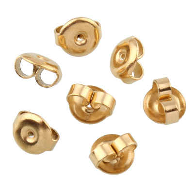 Stopper in gold-plated stainless steel studs