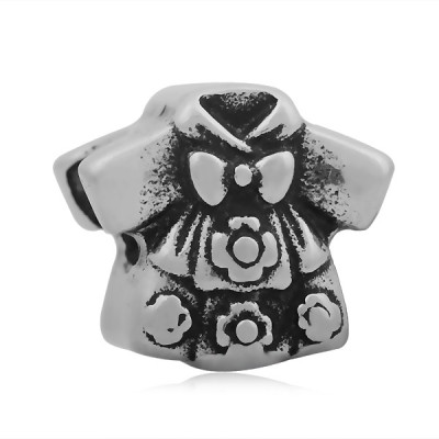 Bead with a large thread through baby clothes, surgical steel