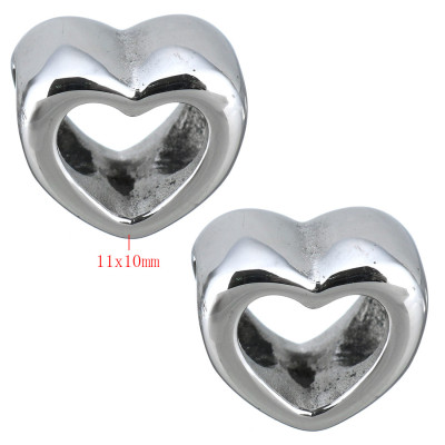 Bead heart made of surgical steel smaller
