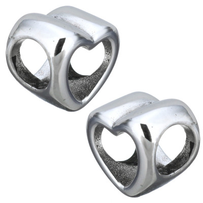 Bead heart made of surgical steel smaller