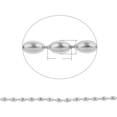 Surgical steel roller chain 5 x 3mm