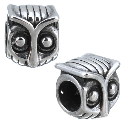 Surgical steel bead owl