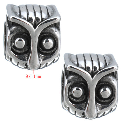 Surgical steel bead owl