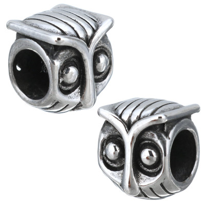 Surgical steel bead owl
