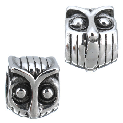 Surgical steel bead owl