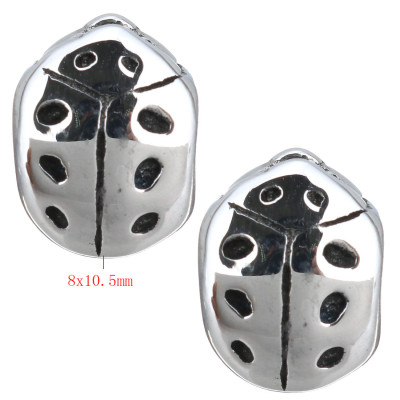 Surgical steel bead ladybug