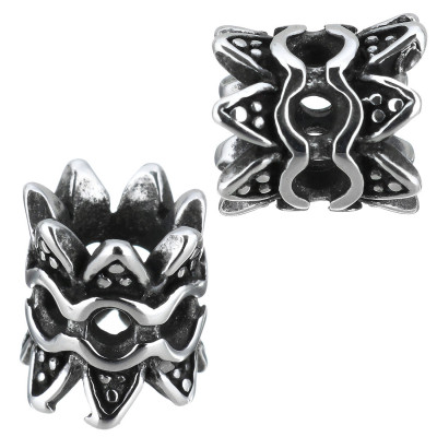 Surgical steel large bead