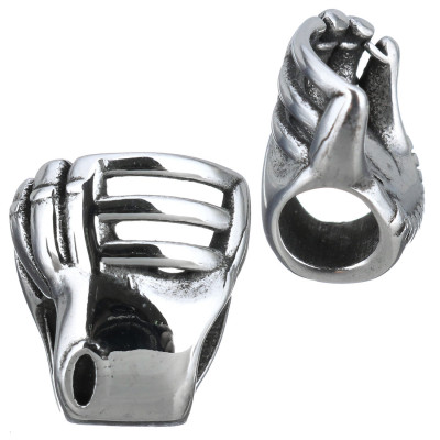 A bead with a large surgical steel armchair chair