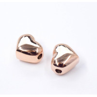 Bead with small lining POLISHED HEART

