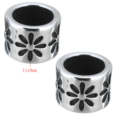 Bead with a large draw-through