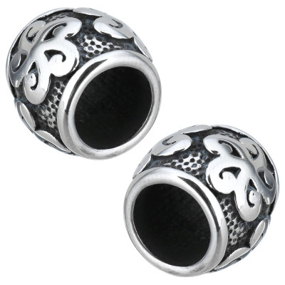 Bead with a large draw-through