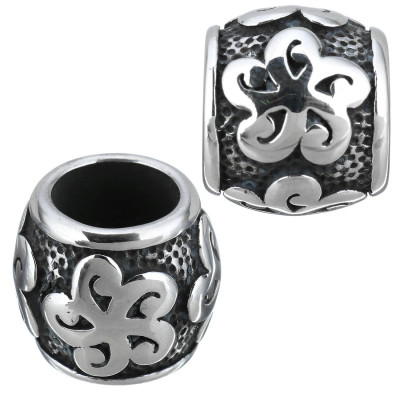 Bead with a large draw-through