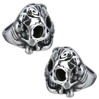 Bead with big skull streamer