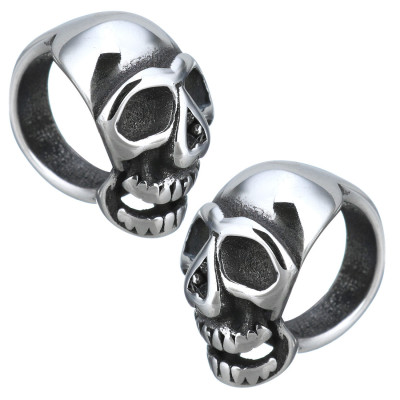 Bead with big skull streamer