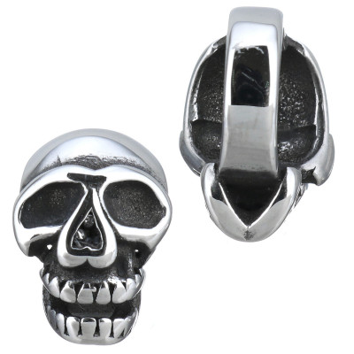 Bead with big skull streamer