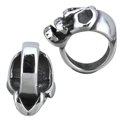 Bead with big skull streamer