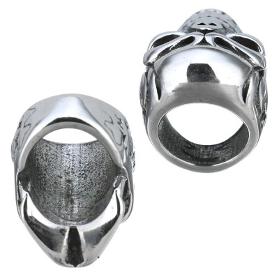 Bead with big skull streamer