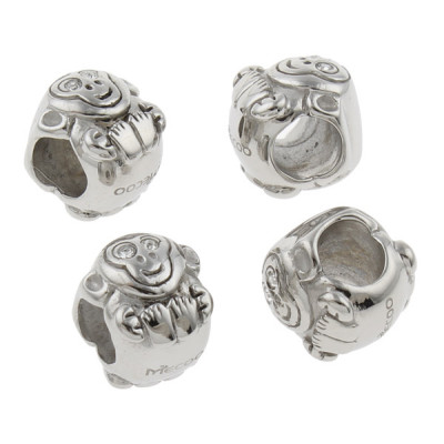 A bead with a large surgical steel monkey ape