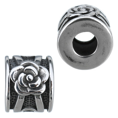 Solid bead with a large surgical steel thread